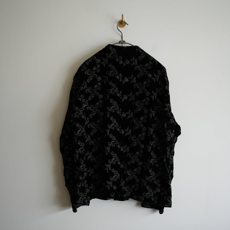 HEUGN FRENCH VELVET NO COLLAR BLOUSON "Jonas"
