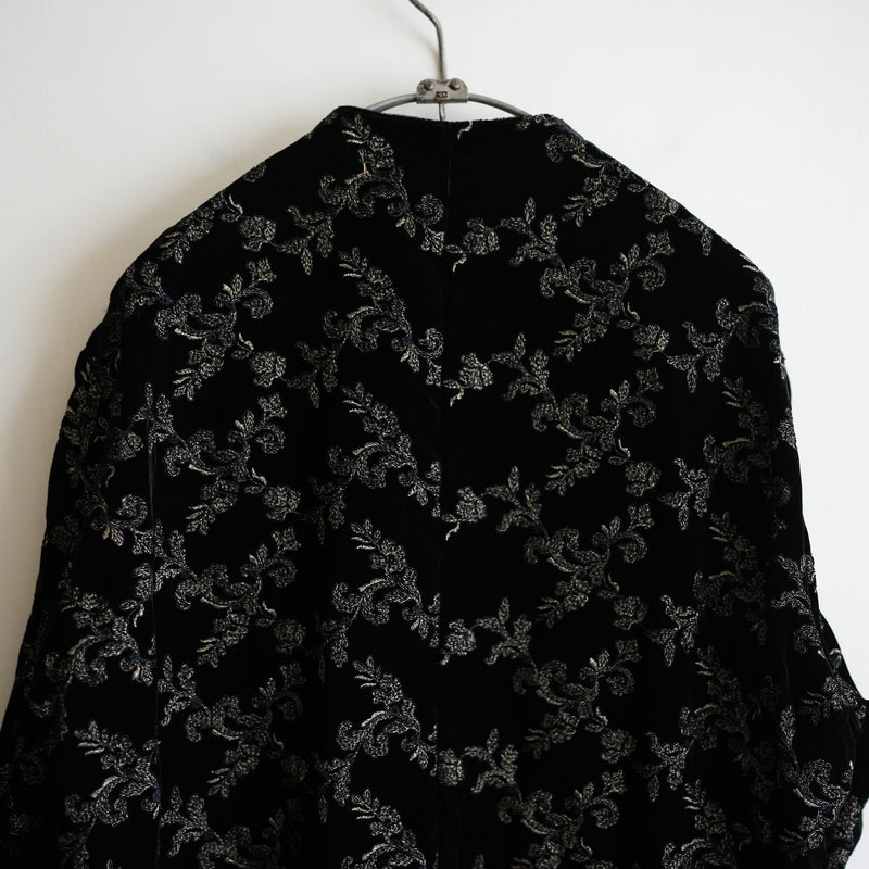 HEUGN FRENCH VELVET NO COLLAR BLOUSON "Jonas"