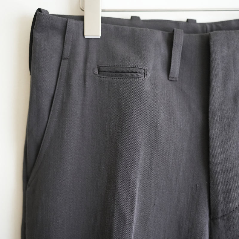 MAATEE&SONS GRAY CHAMBRAY CHINO TROUSER