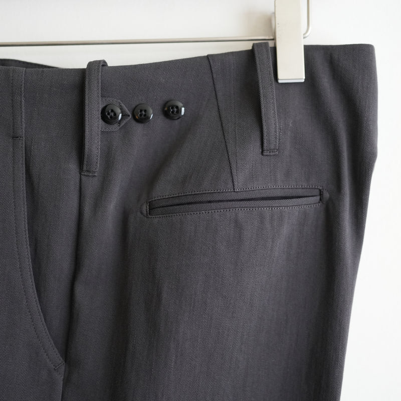 MAATEE&SONS GRAY CHAMBRAY CHINO TROUSER
