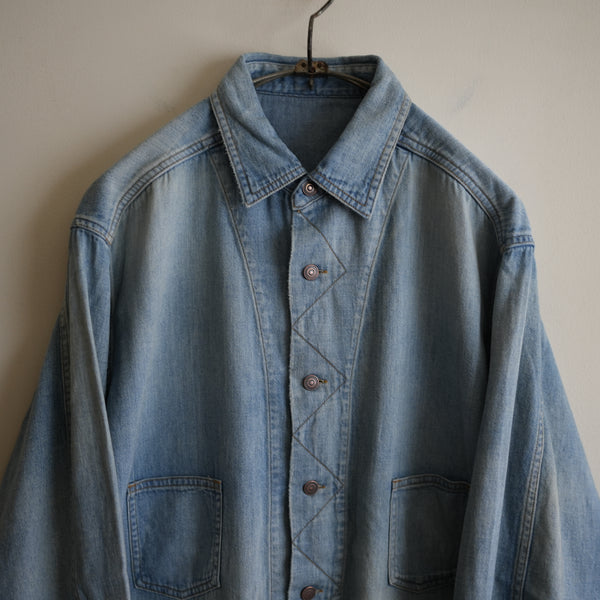 MAATEE&SONS FADE DENIM SHIRT COVERALL