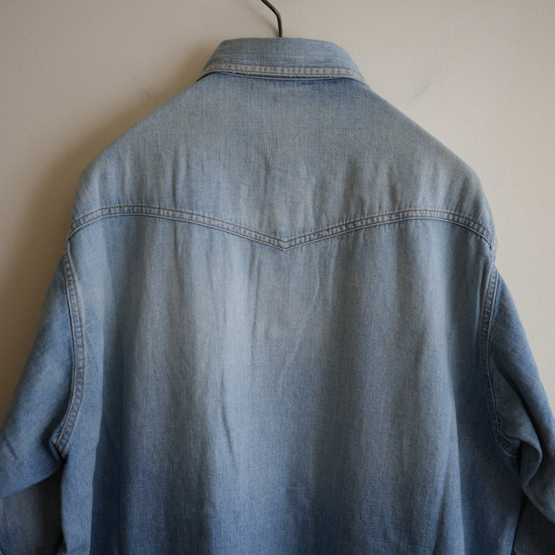 MAATEE&SONS FADE DENIM SHIRT COVERALL