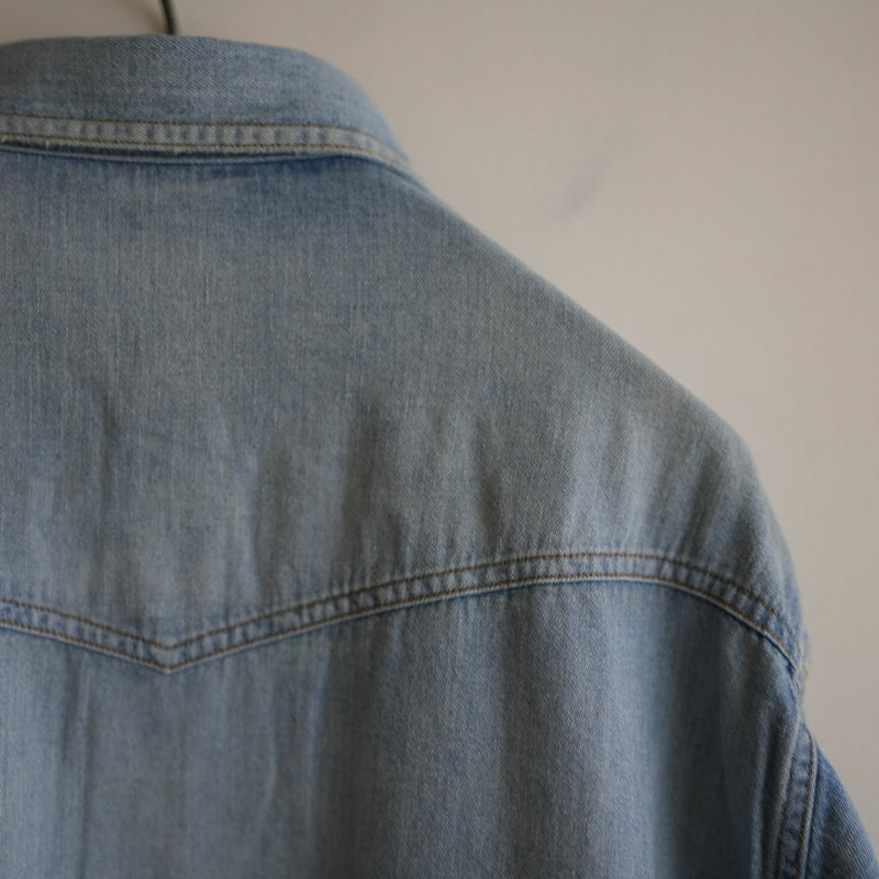 MAATEE&SONS FADE DENIM SHIRT COVERALL