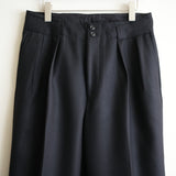 ULTERIOR SUPER FINE LIGHT MELTON TUCKED TROUSERS