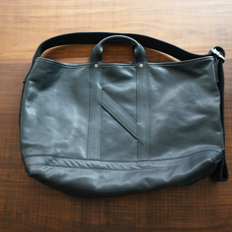 NICENESS CORE BROWN COW LEATHER SHOULDER  TOTE BAG "L.LEDZ"