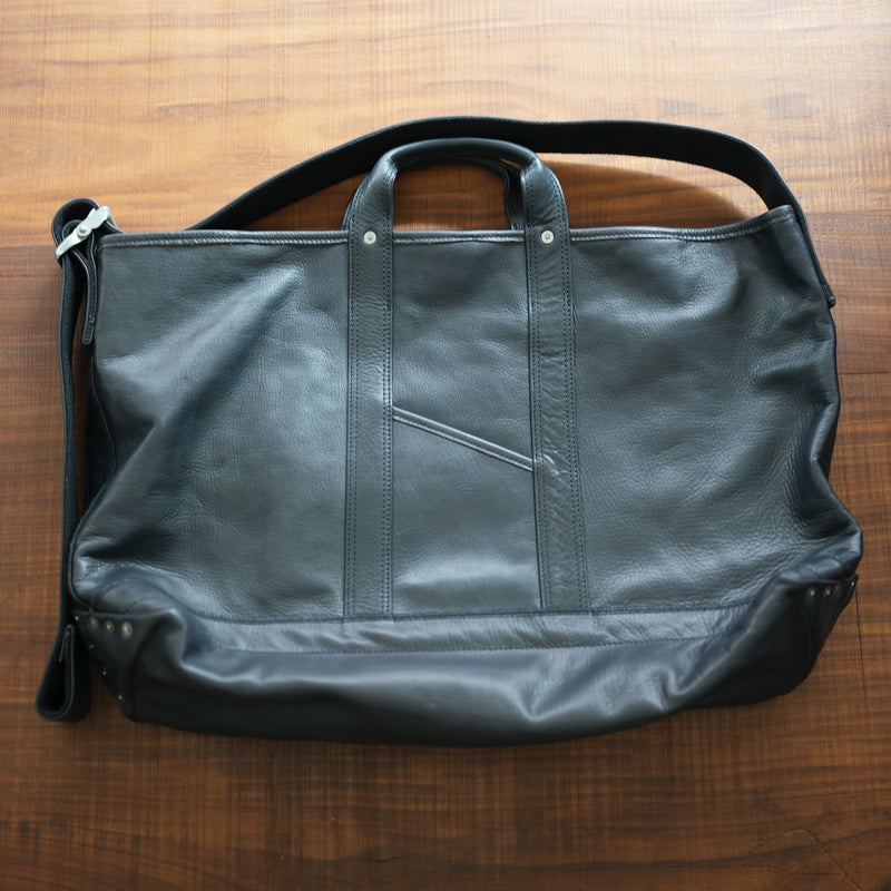 NICENESS CORE BROWN COW LEATHER SHOULDER  TOTE BAG "L.LEDZ"