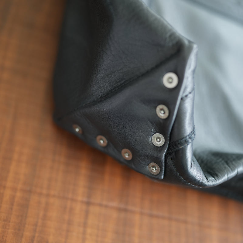 NICENESS CORE BROWN COW LEATHER SHOULDER  TOTE BAG "L.LEDZ"