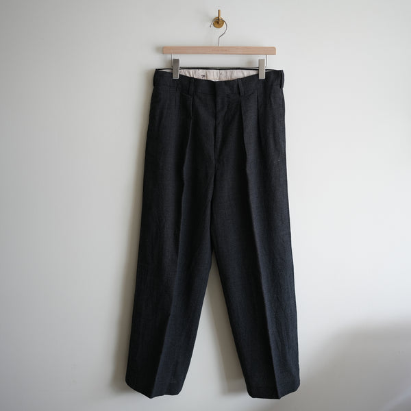 NICENESS NEO HERRINGBONE FLYING V TROUSERS "H.SCENKER"