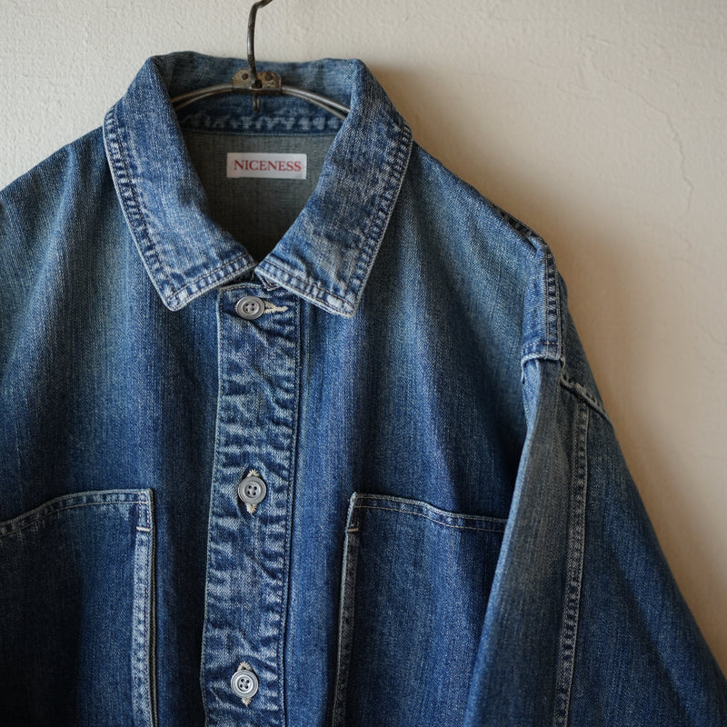 NICENESS AGED EFFECT DENIM JACKET "I.COXON"