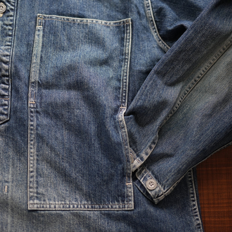 NICENESS AGED EFFECT DENIM JACKET "I.COXON"