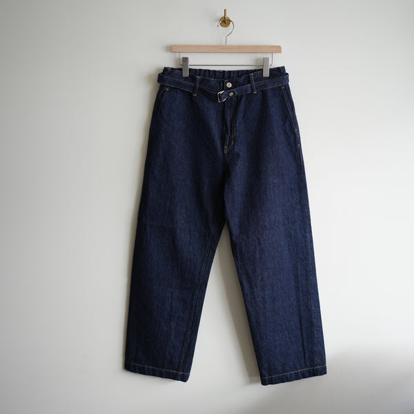 YOKO SAKAMOTO BELTED DENIM TROUSERS