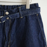 YOKO SAKAMOTO BELTED DENIM TROUSERS