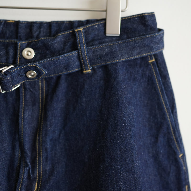 YOKO SAKAMOTO BELTED DENIM TROUSERS