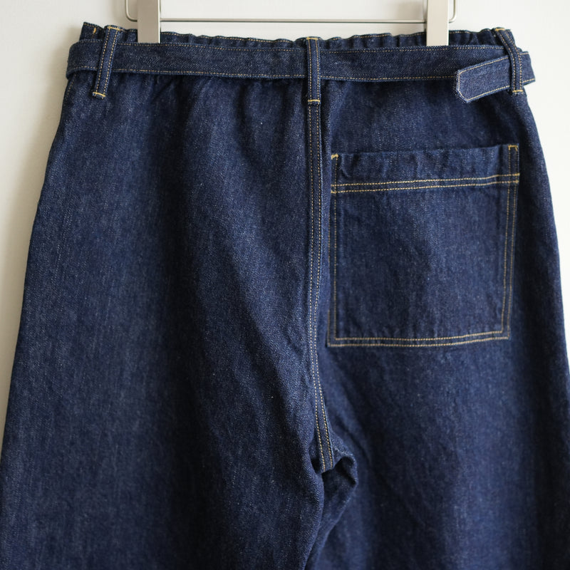 YOKO SAKAMOTO BELTED DENIM TROUSERS