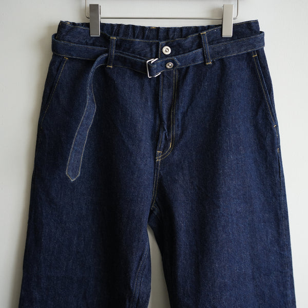 YOKO SAKAMOTO BELTED DENIM TROUSERS