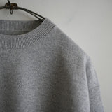 YONETOMI NEW BASIC RIGID CASHMERE KNIT P/O