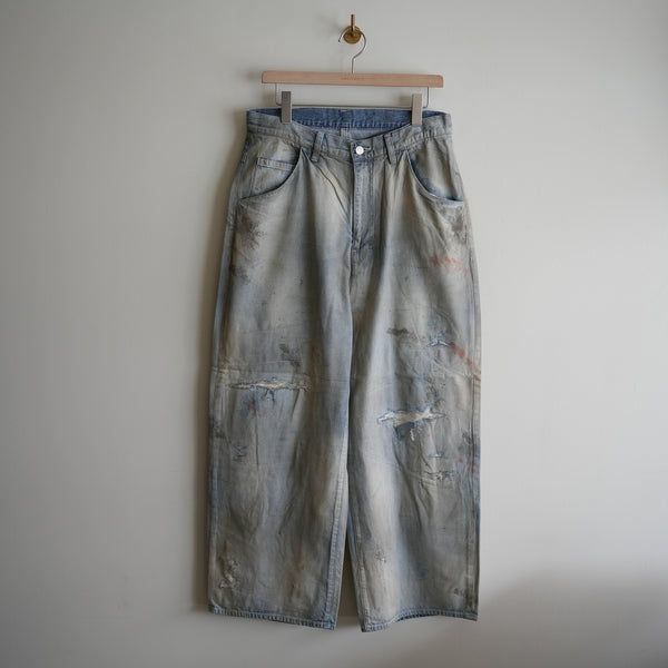 ANCELLM  #04 AGING01 REMAKE DENIM PANTS INDIGO