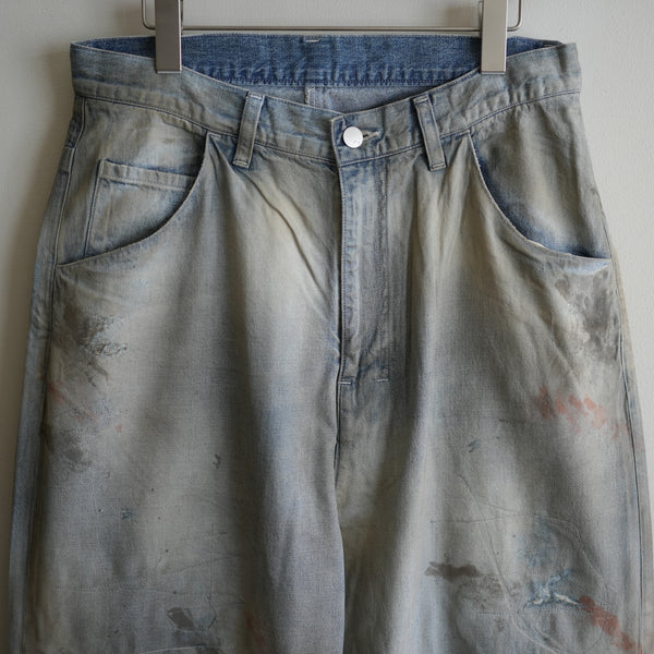 ANCELLM  #04 AGING01 REMAKE DENIM PANTS INDIGO