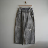 ANCELLM  #04 AGING01 REMAKE DENIM PANTS BLK
