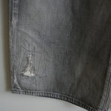 ANCELLM  #04 AGING01 REMAKE DENIM PANTS BLK