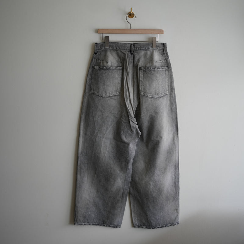ANCELLM  #04 AGING01 REMAKE DENIM PANTS BLK