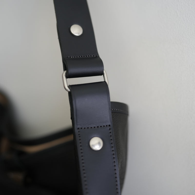 Post Production BUFFALO LEATHER 2 POCKET TOTE BAG