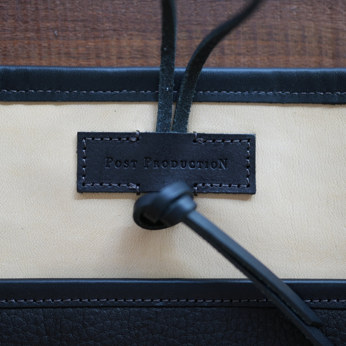 Post Production BUFFALO LEATHER 2 POCKET TOTE BAG