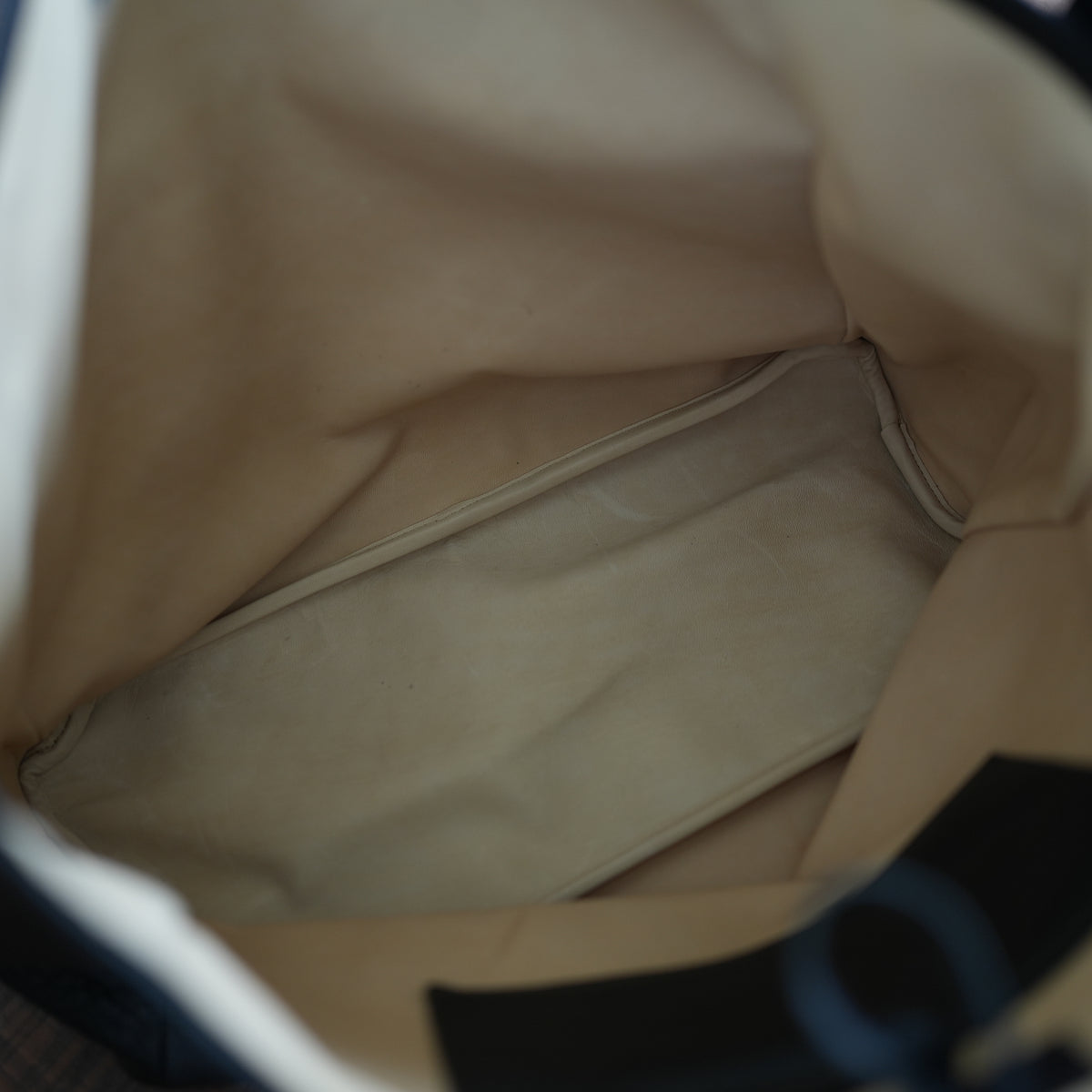Post Production BUFFALO LEATHER 2 POCKET TOTE BAG
