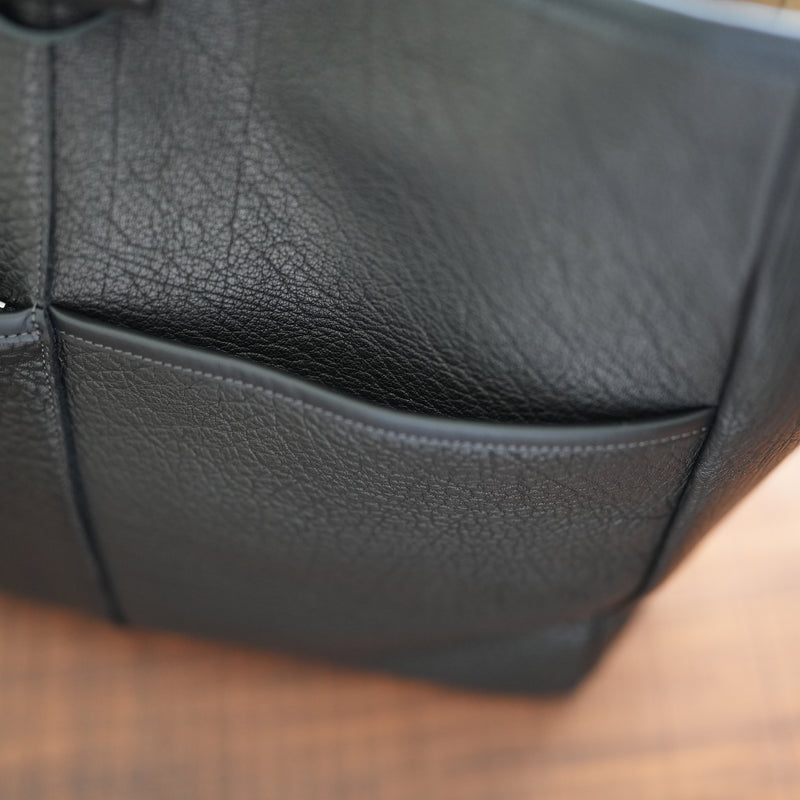 Post Production BUFFALO LEATHER 2 POCKET TOTE BAG