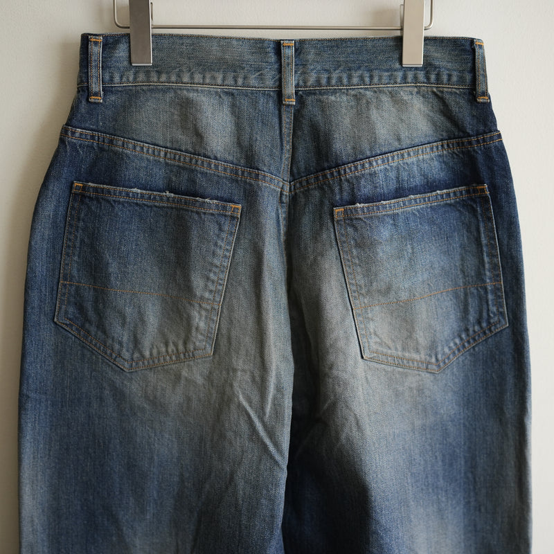 ANCELLM #02 AGING01 DENIM PANTS INDIGO