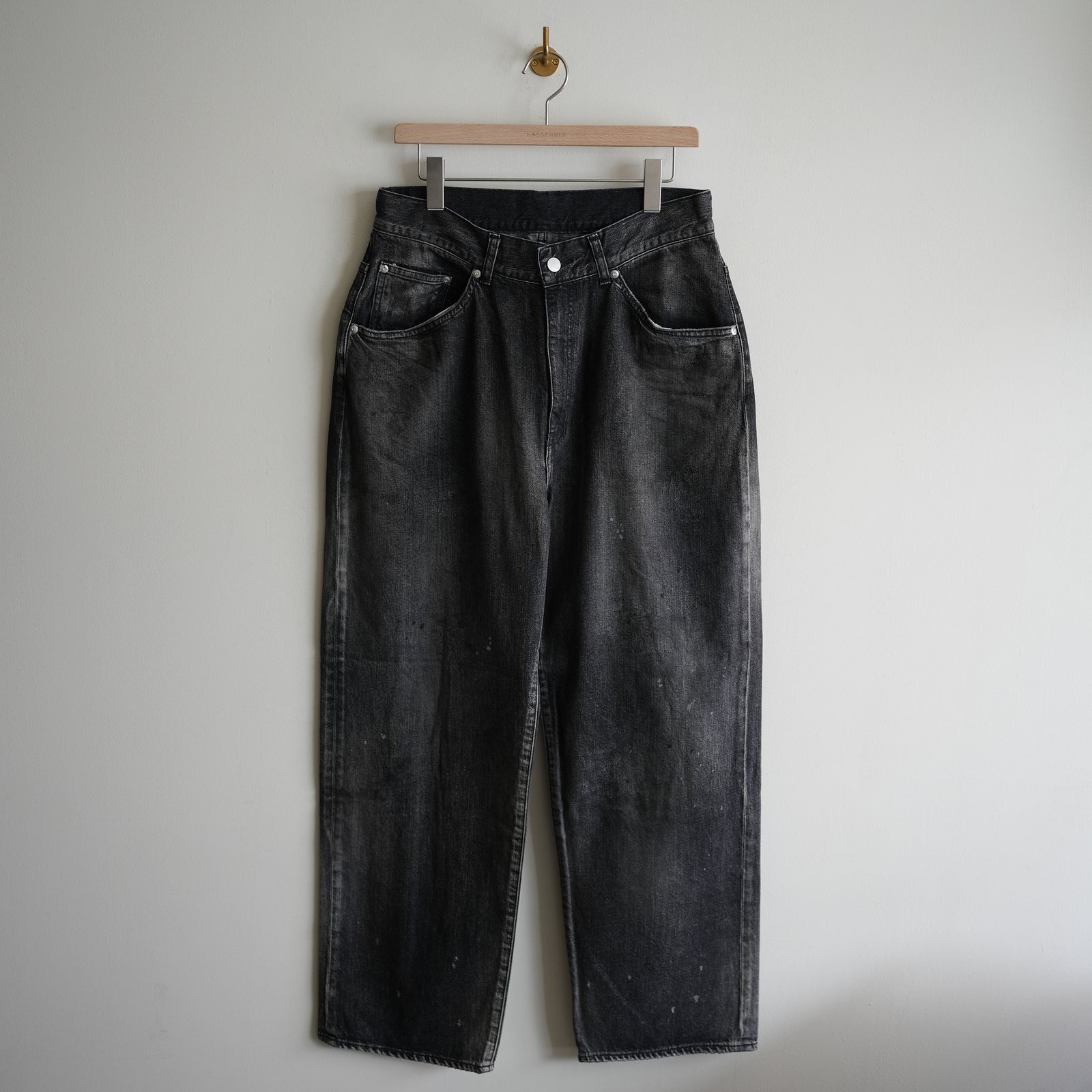 ANCELLM #02 AGING01 DENIM PANTS BLACK – RASSEMBLE