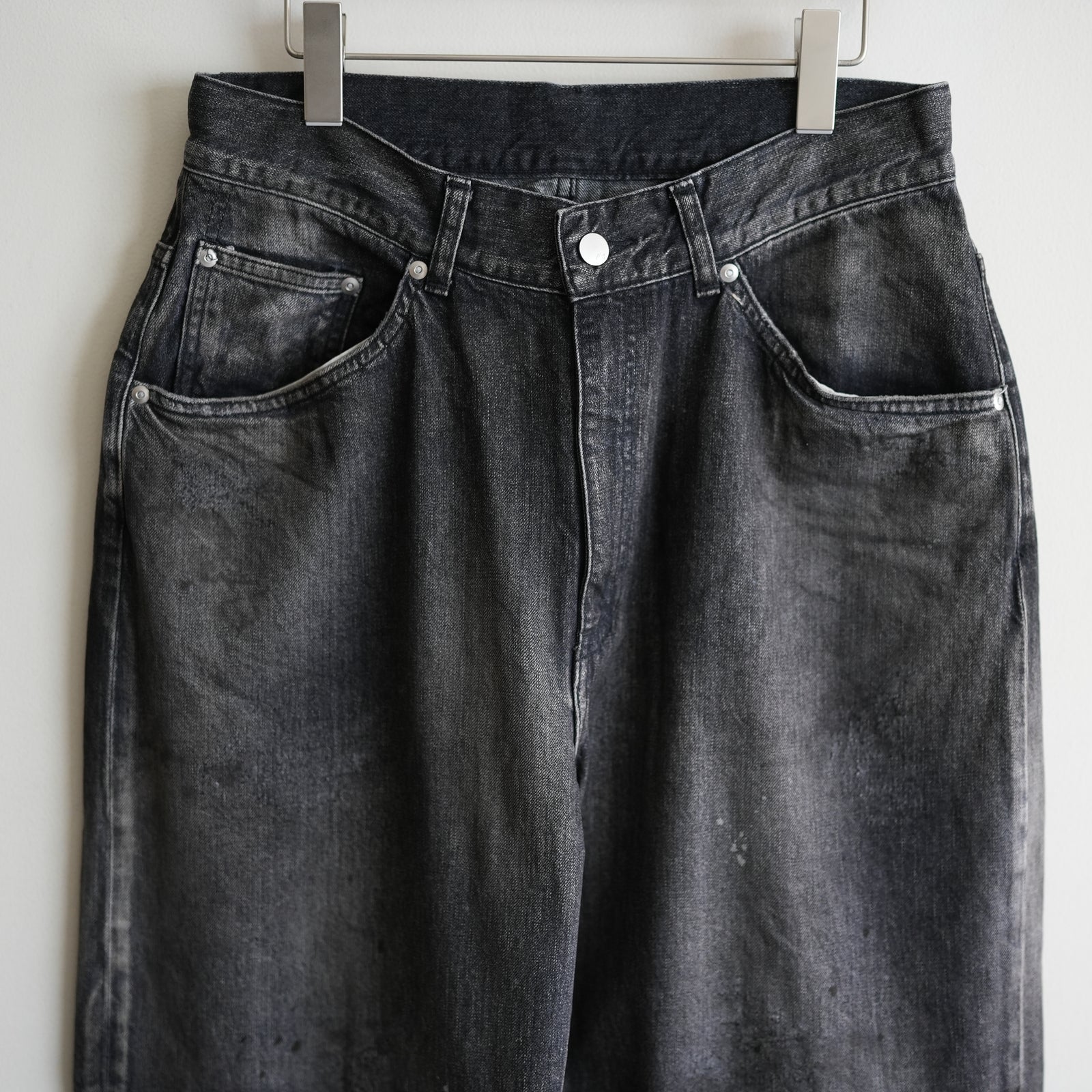 ANCELLM #02 AGING01 DENIM PANTS BLACK – RASSEMBLE