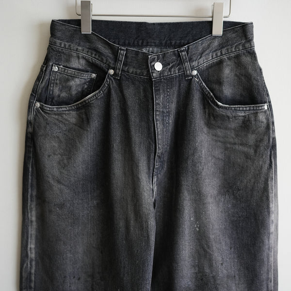 ANCELLM #02 AGING01 DENIM PANTS BLACK