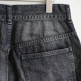 ANCELLM #02 AGING01 DENIM PANTS BLACK