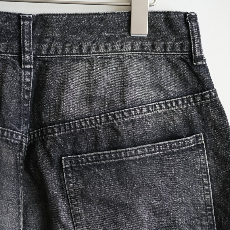 ANCELLM #02 AGING01 DENIM PANTS BLACK