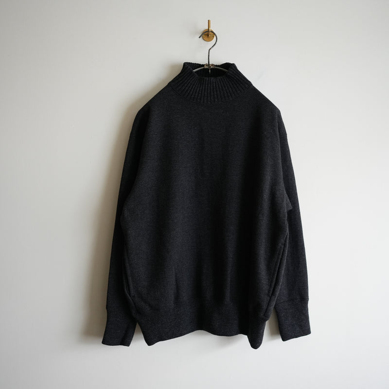 Slopeslow WOOL FRENCH TERRY HIGH NECK SWEAT SHIRT
