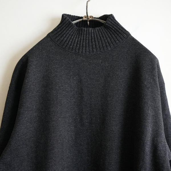 Slopeslow WOOL FRENCH TERRY HIGH NECK SWEAT SHIRT