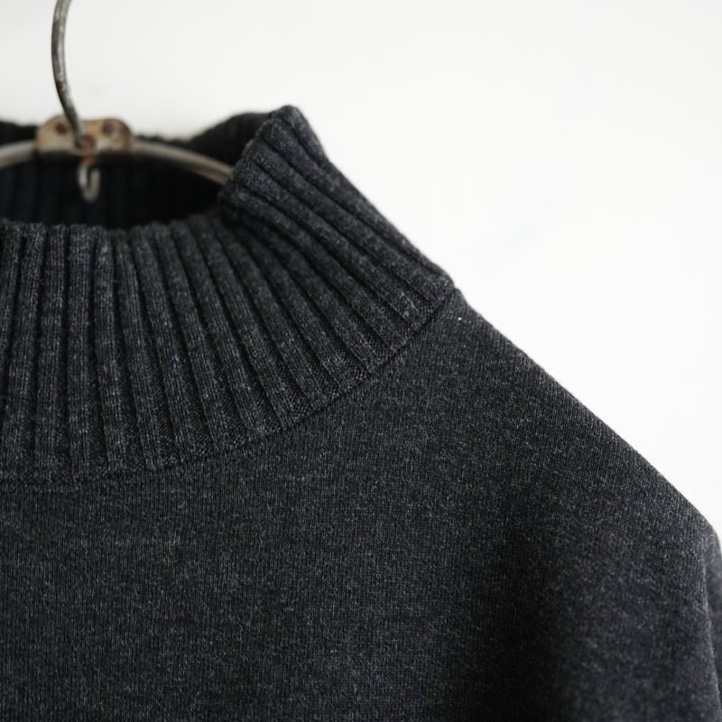 Slopeslow WOOL FRENCH TERRY HIGH NECK SWEAT SHIRT