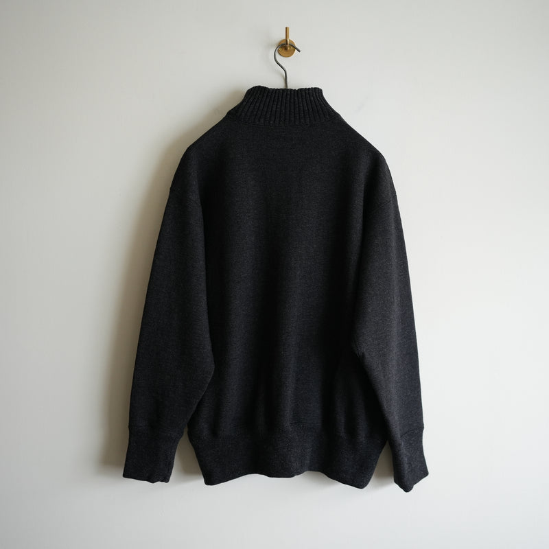 Slopeslow WOOL FRENCH TERRY HIGH NECK SWEAT SHIRT