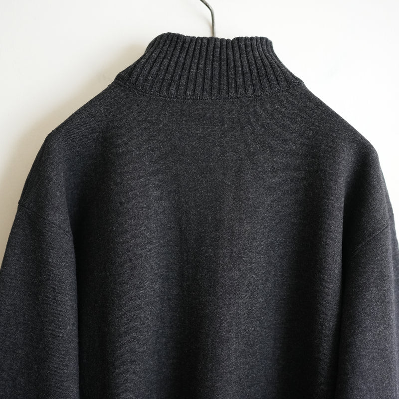 Slopeslow WOOL FRENCH TERRY HIGH NECK SWEAT SHIRT