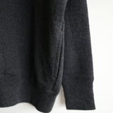 Slopeslow WOOL FRENCH TERRY AFTER HOODIE CHARCOAL