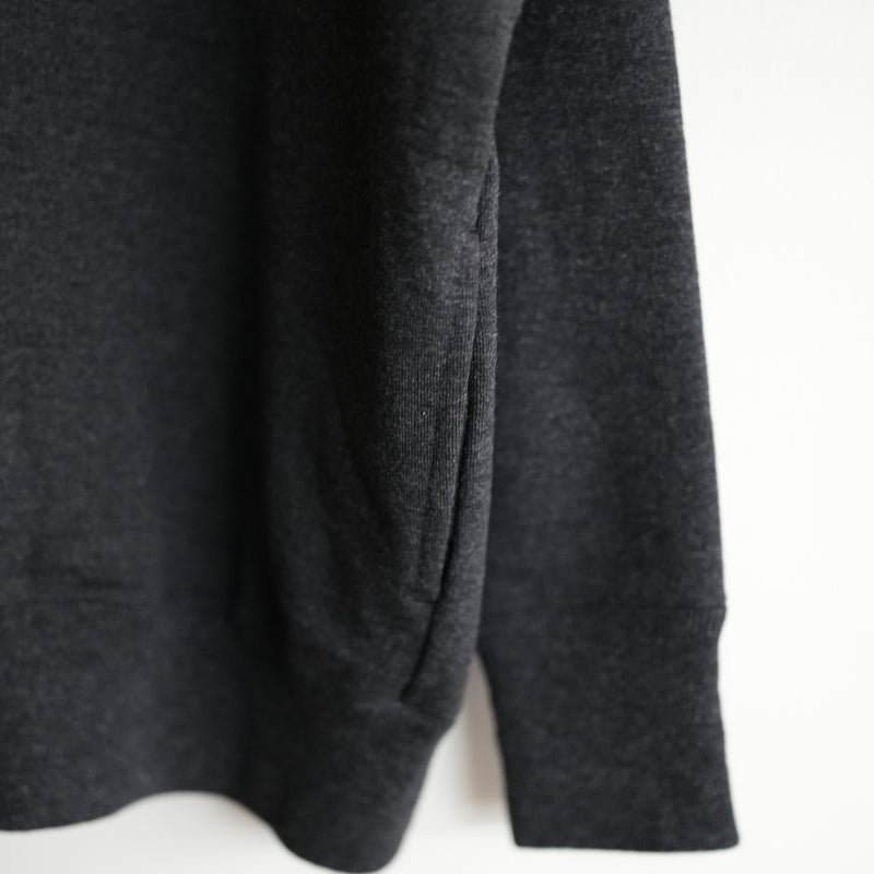 Slopeslow WOOL FRENCH TERRY AFTER HOODIE CHARCOAL