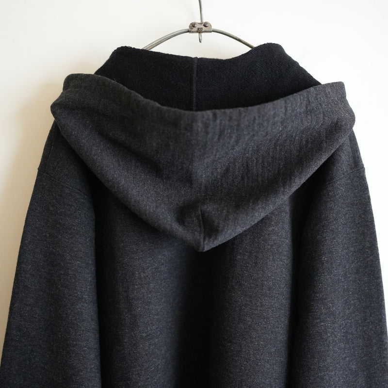Slopeslow WOOL FRENCH TERRY AFTER HOODIE CHARCOAL