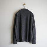 MAATEE&SONS CASHMERE COMBI V CARDIGAN CHARCOAL
