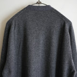 MAATEE&SONS CASHMERE COMBI V CARDIGAN CHARCOAL