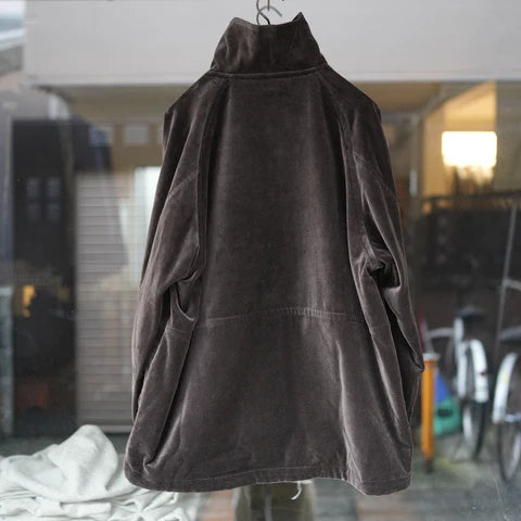 MAATEE&SONS VELVET STAND BLOUSON GRAY