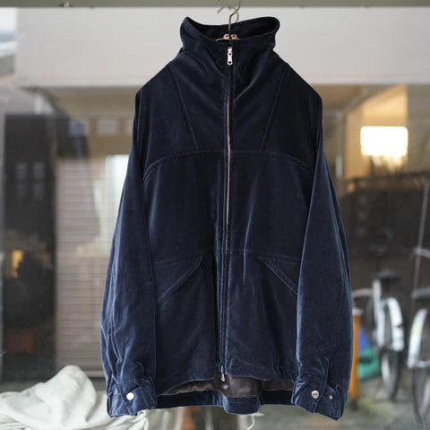 MAATEE&SONS VELVET STAND BLOUSON NAVY