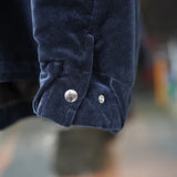 MAATEE&SONS VELVET STAND BLOUSON NAVY