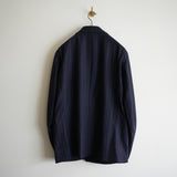 HEUGN WOOL FLANNEL STRIPE DOUBLE 6B JACKET "Adam"