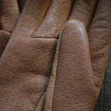Post Production Leather Mil-Gloves Cognac